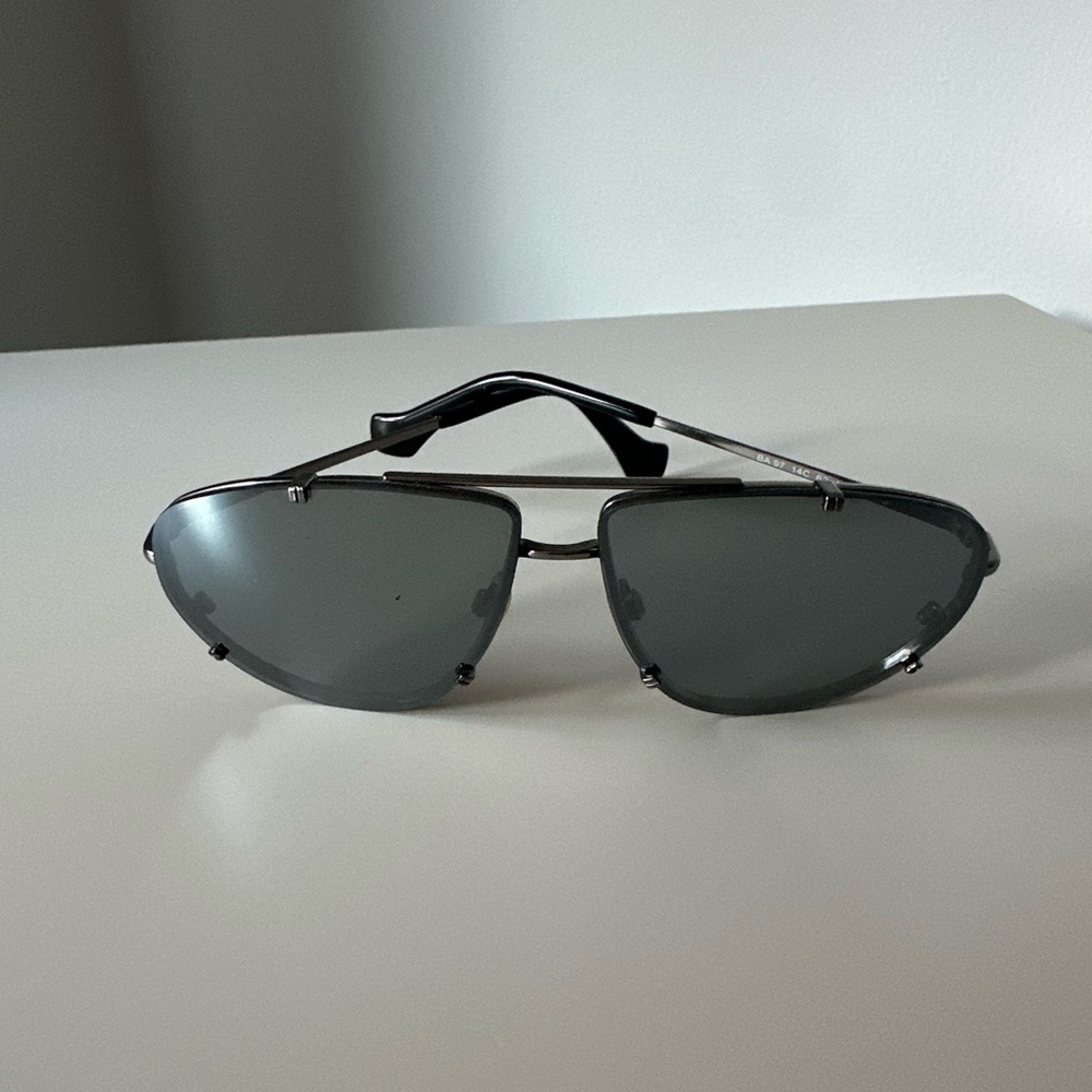 Balenciaga Black Aviator Sunglasses
